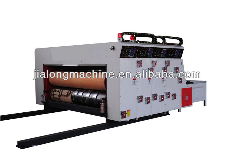 corrugated paperboard flexo ink printing slotting and die cutting machine