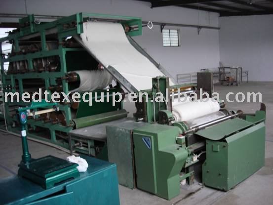 cotton coverting and rewinding machine