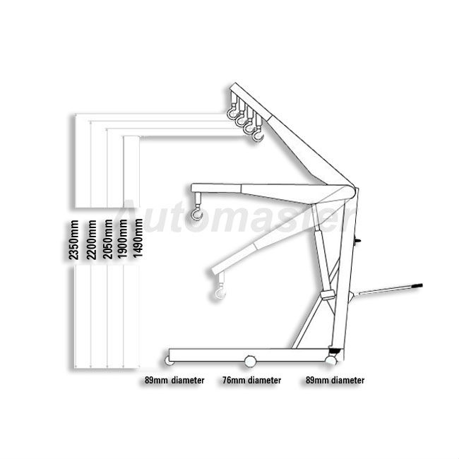 CR0201 Hydraulic Shop Crane, Shop Crane, Engine Crane