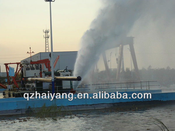 cutter suction sand dredger in river