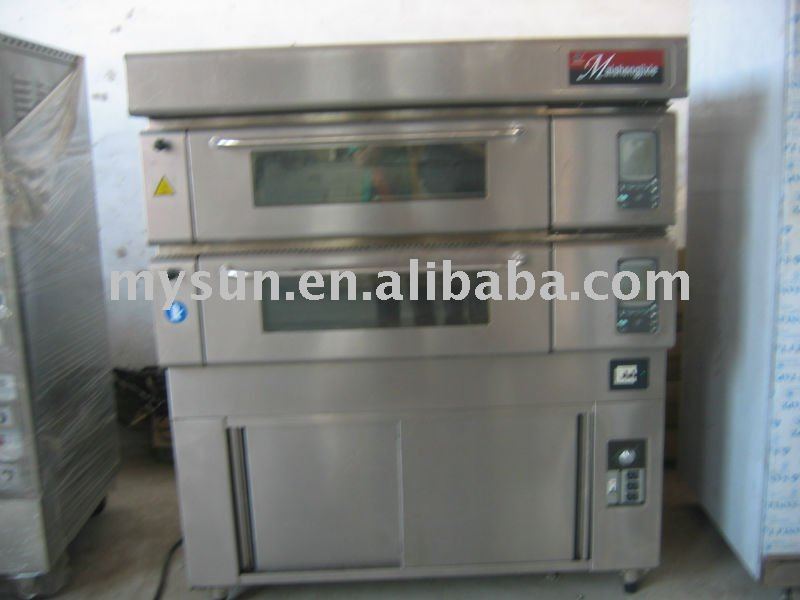 Deck Oven with proofer(gas)-4 trays at 2 levels