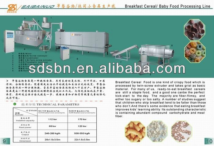 Delicious Breakfast Cereals Food Making Machinery