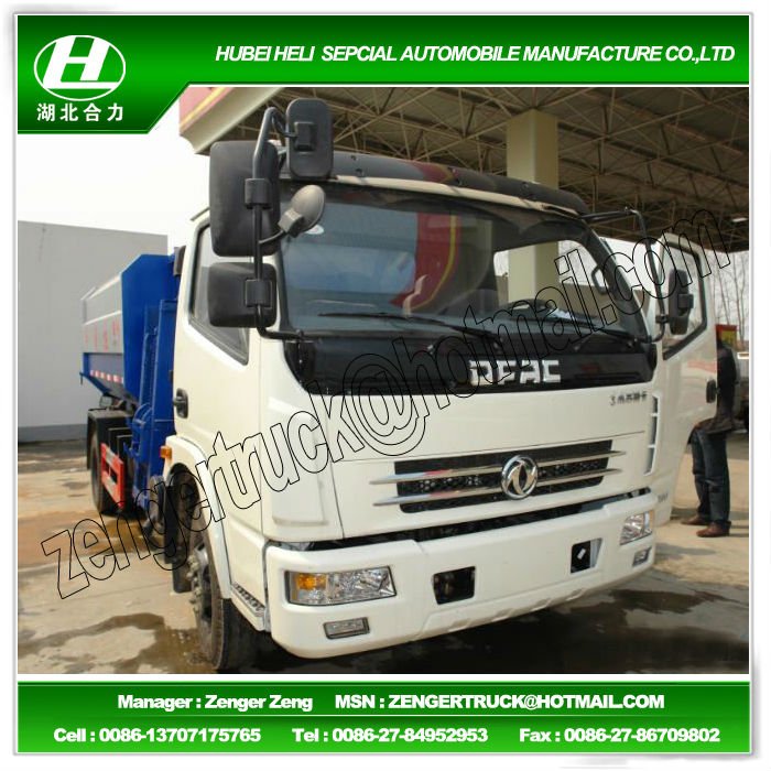 DFAC 4X2 Hermetic Refuse Truck with Lifte Dustbin