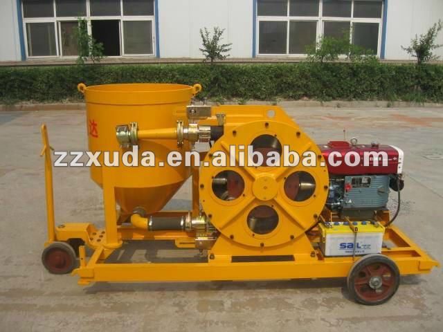 Diesel construction machine for mortar conveying