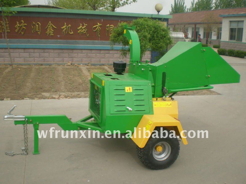 diesel powered industrial wood chipper with CE