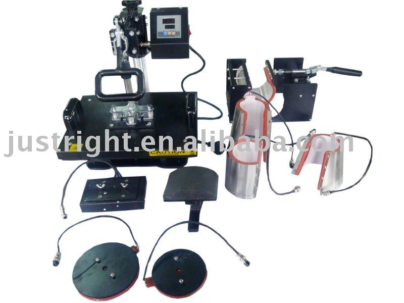 digital 8 in 1 combo/multifunctional/combined heat press machine