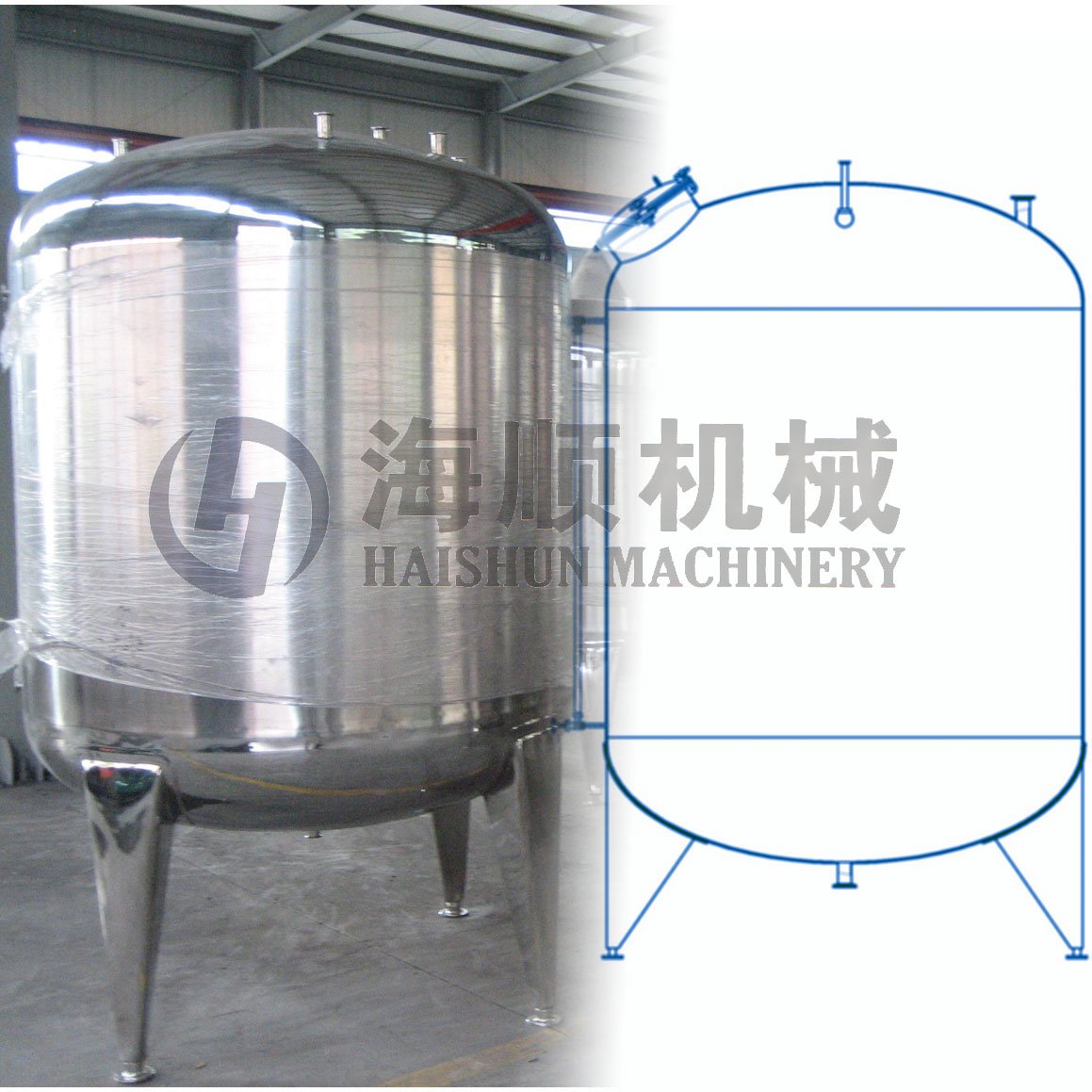 Dish Top and bottom storage Tank(CE certificate)