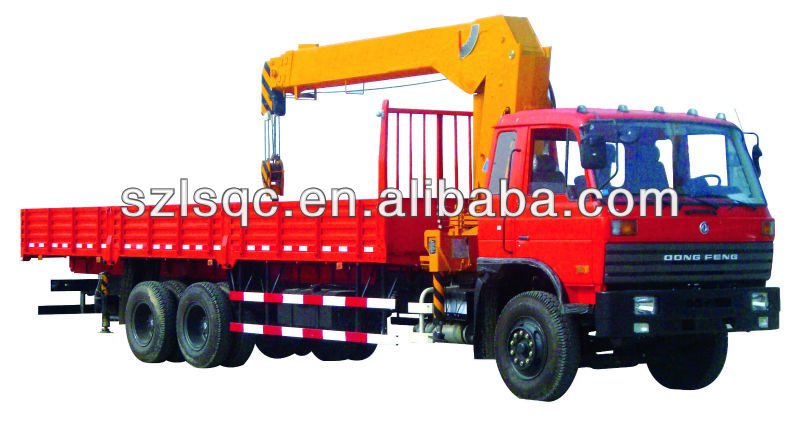 Dongfegn chasis, 10 ton,four sections straight arm,Truck With Loading Crane SLS5250JSQE