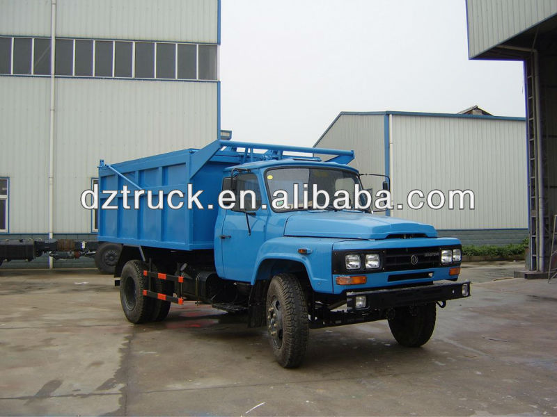 Dongfeng 140 convex head 4*2 frontskip cover and sealed cheap garbage truck