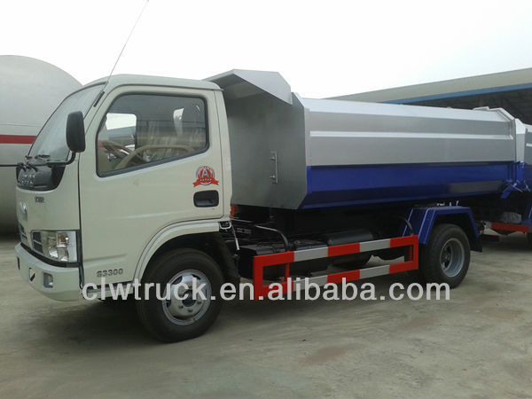 Dongfeng 5000litres hydraulic lifter garbage truck