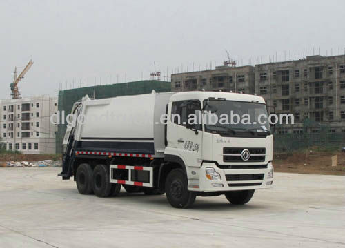 Dongfeng 6x4 hydraulic lifter garbage truck