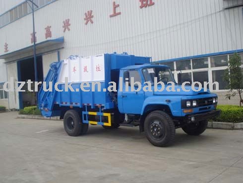 Dongfeng long head compression garbage truck