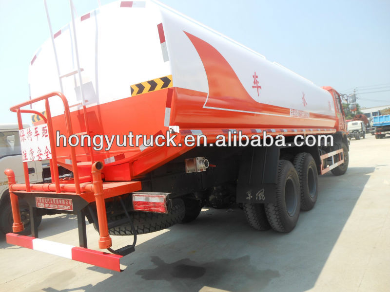 dongfeng red colour water truck 6x4 hot sale