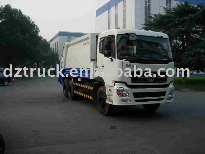 Dongfeng Tianlong rear double axles compression garbage truck