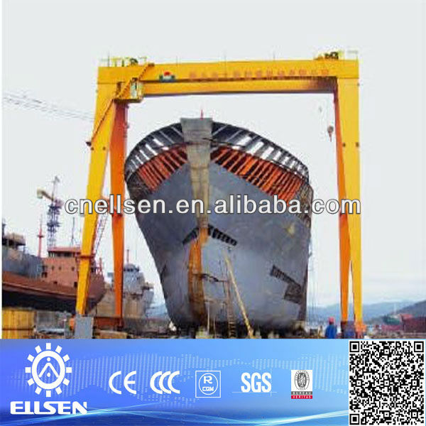 Double beam shipyard gantry crane