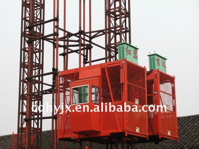 Double cage 1000kg Construction Hoist