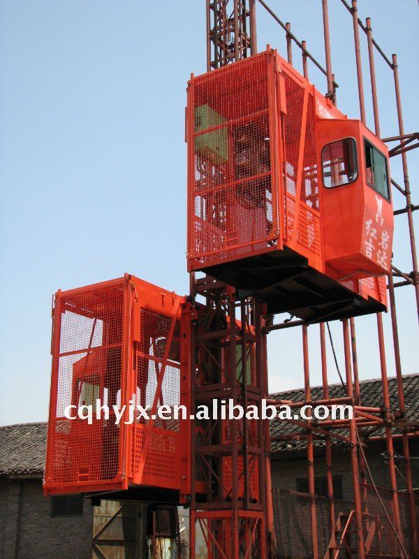 Double cages Construction building lift/Hoist