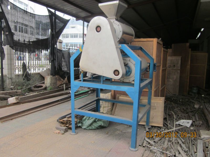 Double channel fruit pulping machine