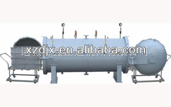 Double doors horizontal industrial pressure pot