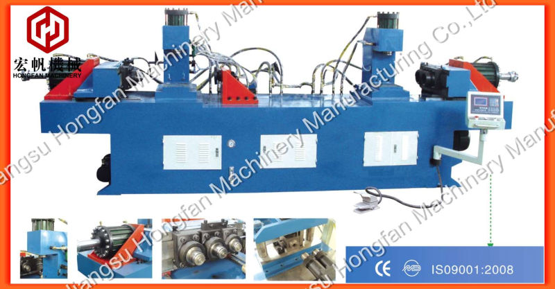 Double-head automatic hydraulic pipe end forming machine