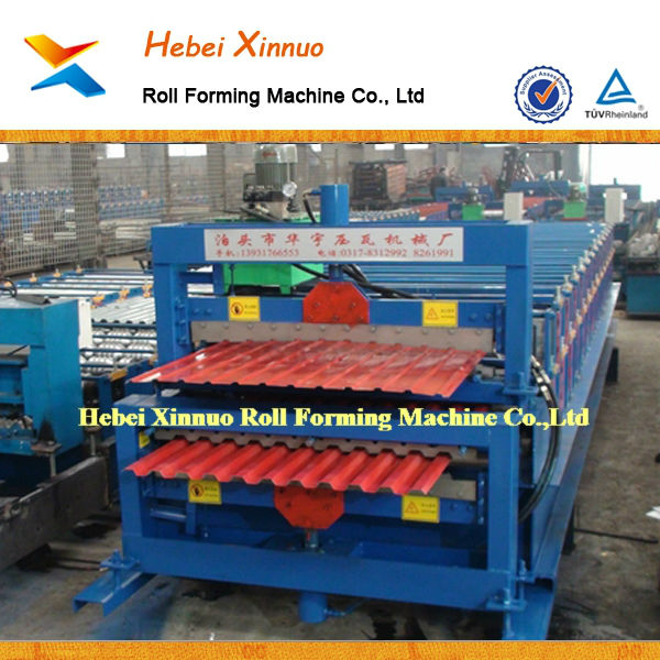 Double layer C10-21 tile roof sheet machine in botou