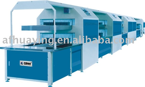 Double layer enclosed type sole attaching production line\shoe making machine