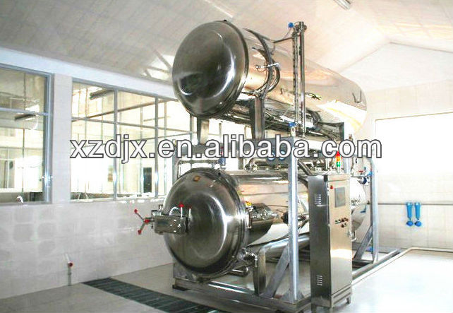 Double layer water immersion rotary retort machine