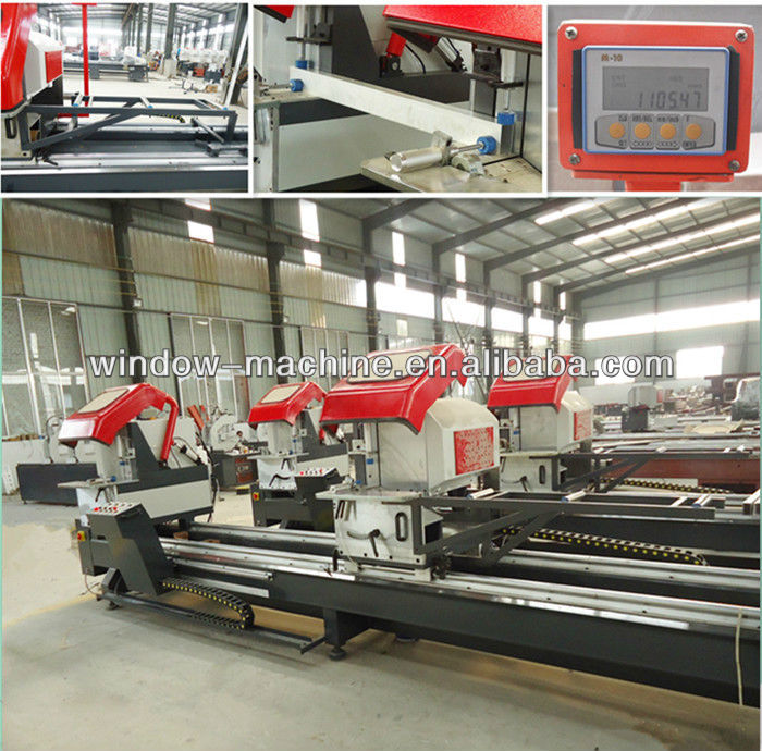 double mitre cutting saw aluminum window machine