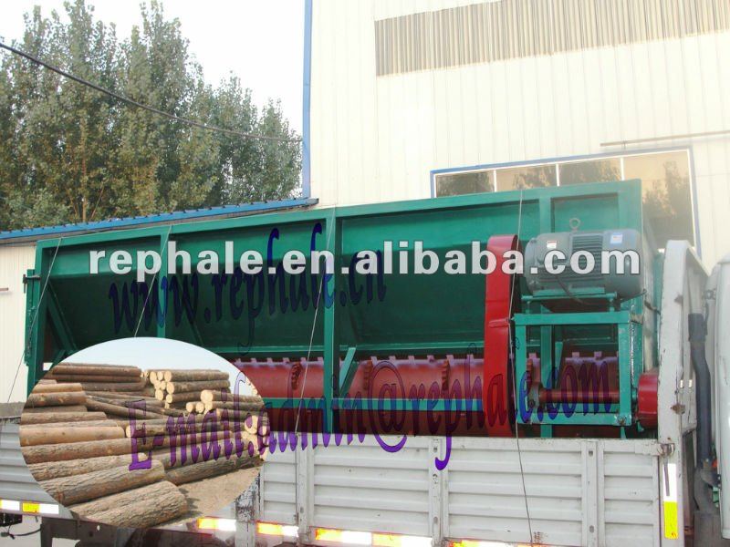 double roller fresh tree bark removing and stripping machine rephale machinery