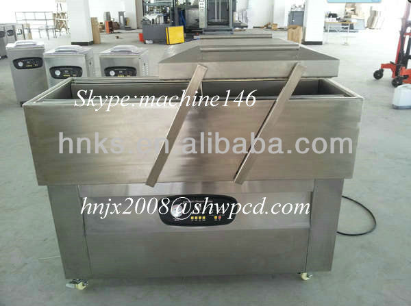 Double room vaccum packaging machine for snack food