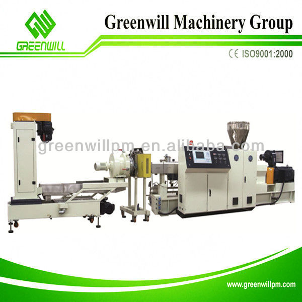 Double stage granules line for clean materials