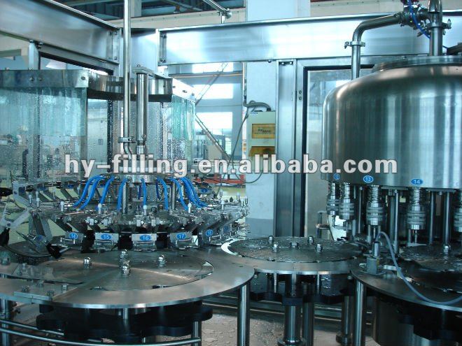 Drinking water washing-filling-capping monobloc