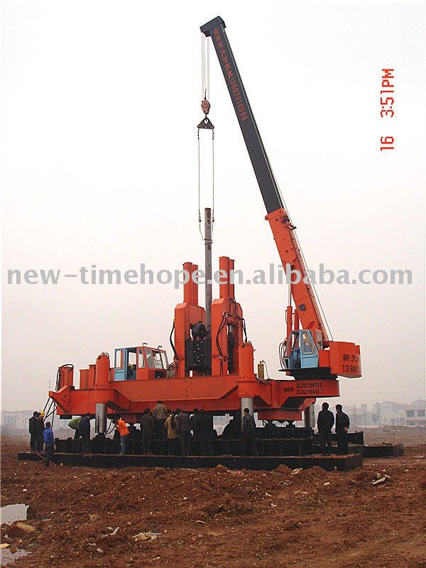 Driving pile machine