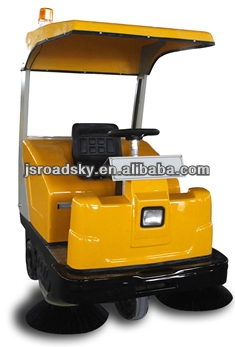 driving road sweeper