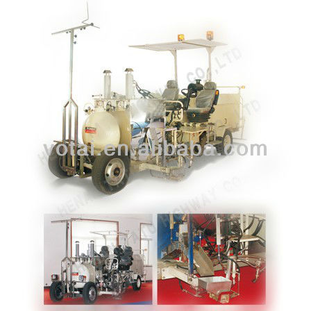 Driving type thermoplastic (convex) screeding road marking machine