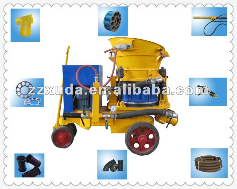 Dry-mix concrete spraying machine