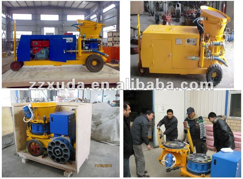 Dry mix gunite machine for construction