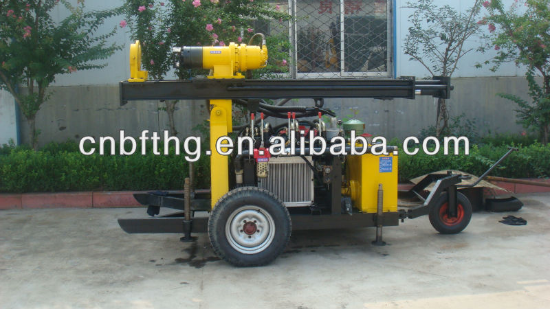 DTH borehole trailer mounted mobile water well drilling rig, high power, low price MT-FY130