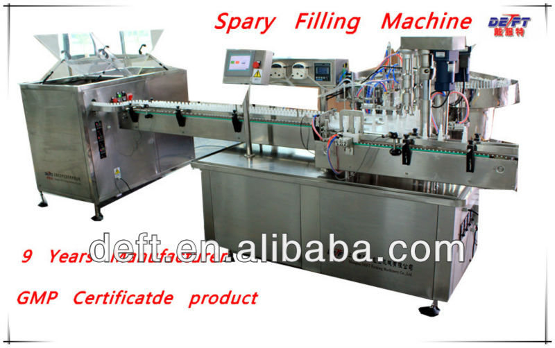 DTPW Automatic sprays Arranging filling capping machine