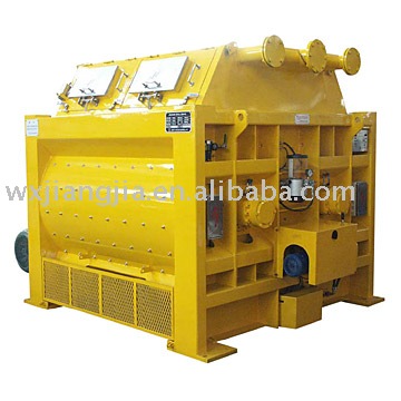 Dual-Horizontal-Shaft Forced Concrete Mixer