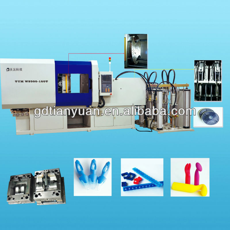 Duoble-color siliocne injection molding machine for making sex toy