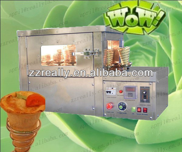 easy to control temperature antomatic Rotary with 2 sets cone trays pizza cone oven