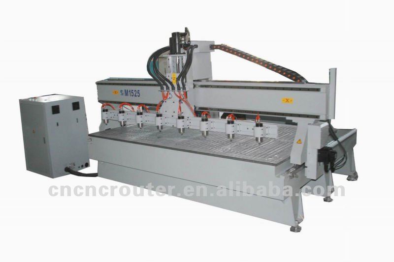 Eight Head four axis types of woodworking machine for cylinder making