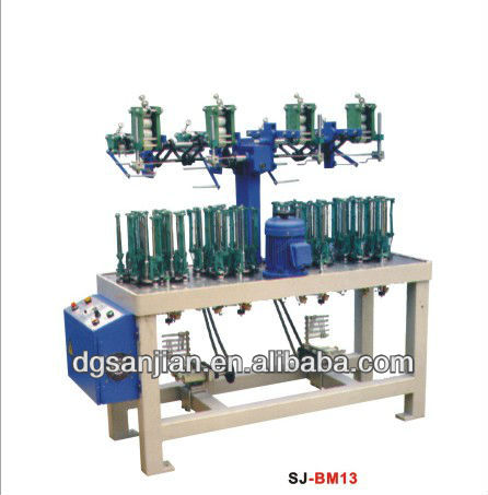 Elastic braiding machine