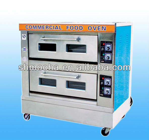 electric deck oven(2 decks 4 trays)/deck baking oven/bakery oven(CE,loowest price from factory)