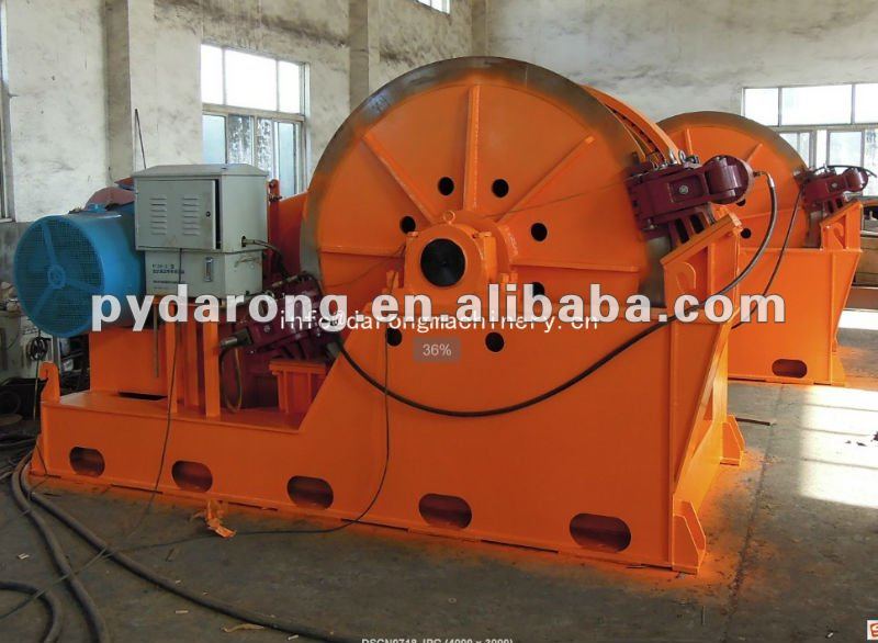 Electric Mine Winch with two brakes system for shaft lifting