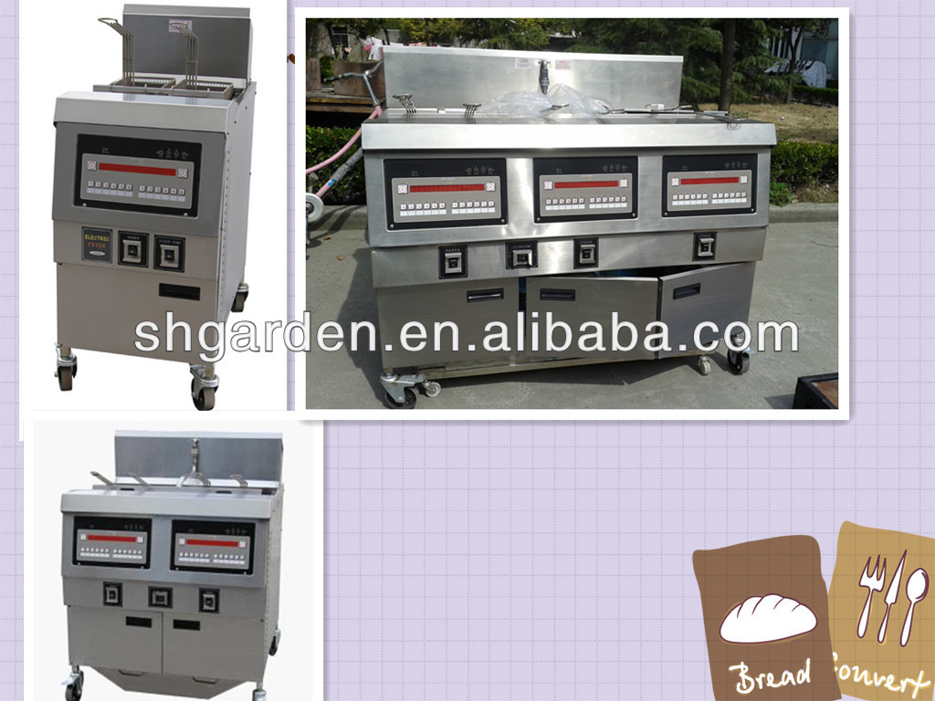 electric open fryer equip oil filter (manufacturer ,ISO9001 )