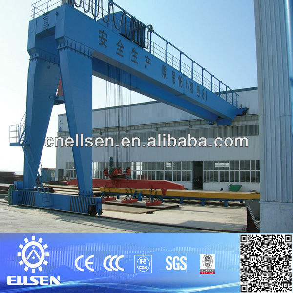 Electric single beam mobile overhead semi gantry crane