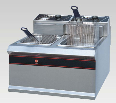 Electric Stainless Steel 2-Tank Deep Fat Fryer (2-Basket) 25L