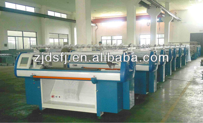 Electrical jacquard flat bed knitting machine